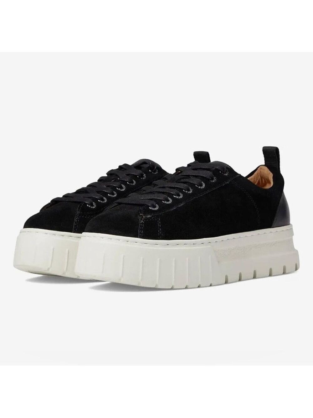 J/Slides Roger Lace Up Low Top Suede Leather Platform Sneakers - NWT